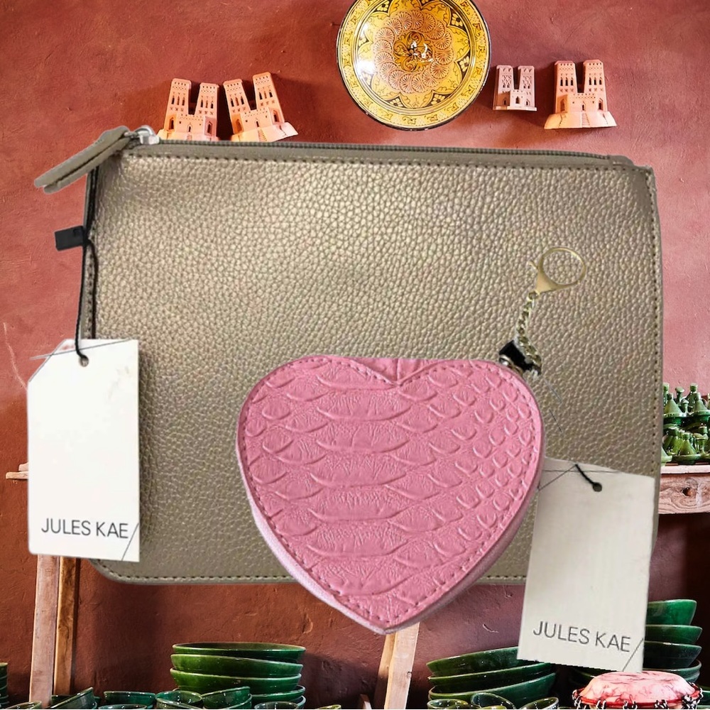 Jules Kae: Small coin purse and cosmetic pouch bundle